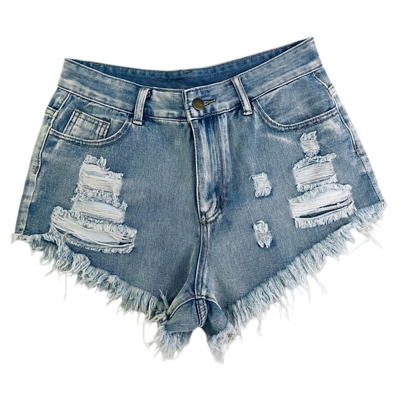 High Rise Faded Mom Jean Shorts Women's Size 6 - Picture 1 of 6